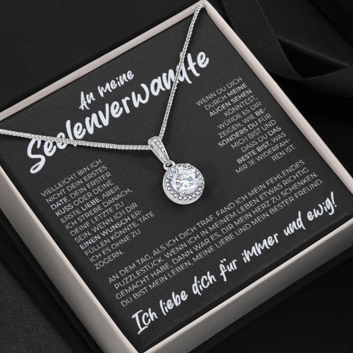"An meine Seelenverwandte" - Funkelnder Anhänger und Geschenkbox-Set