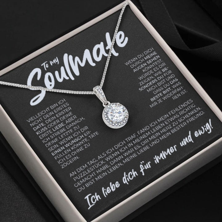 "To My Soulmate" - Funkelnder Anhänger und Geschenkbox-Set
