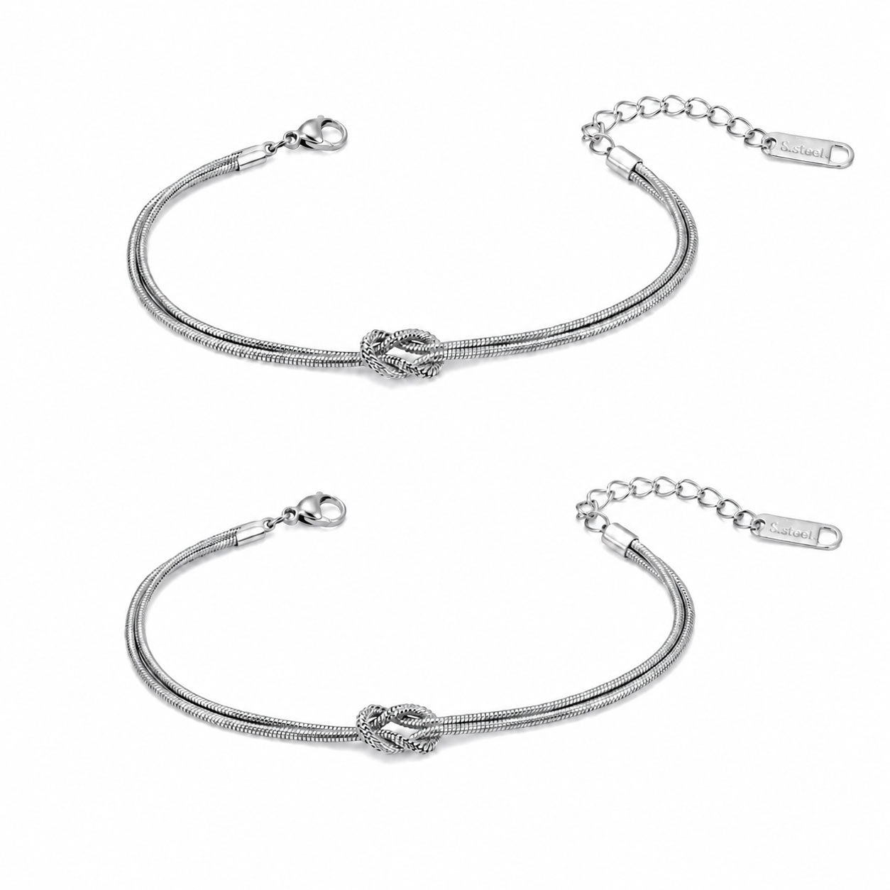 Ewigkeitsknoten Partnerarmbänder (2er Set)