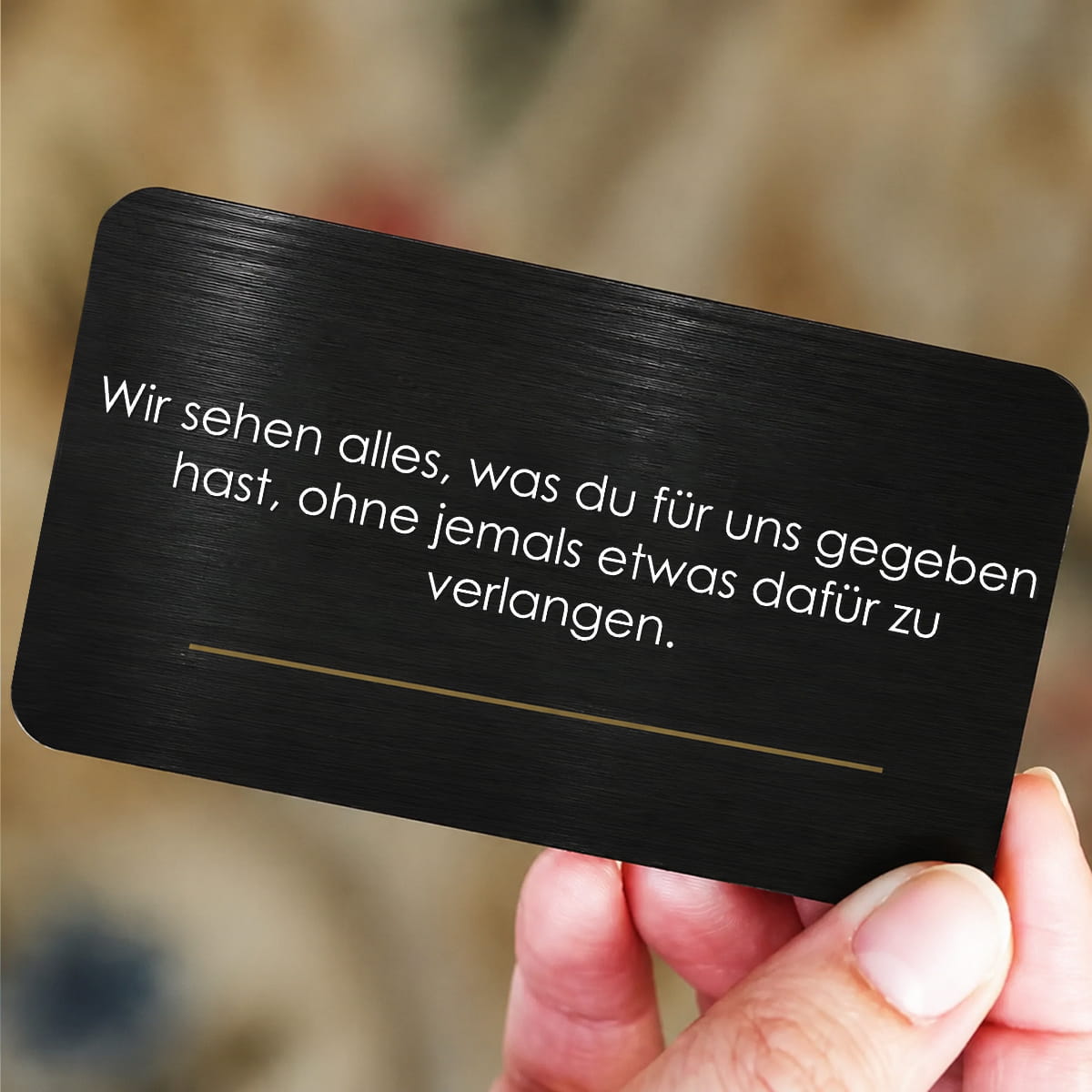 Wertschätzungs Metall Karte