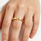 Verstellbarer Initialen Ring