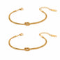 Ewigkeitsknoten Partnerarmbänder (2er Set)