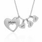 Personalisierte Herz-Halskette mit Namensanhängern