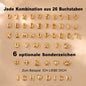 Personalisierte Buchstaben- und Zahlenkette