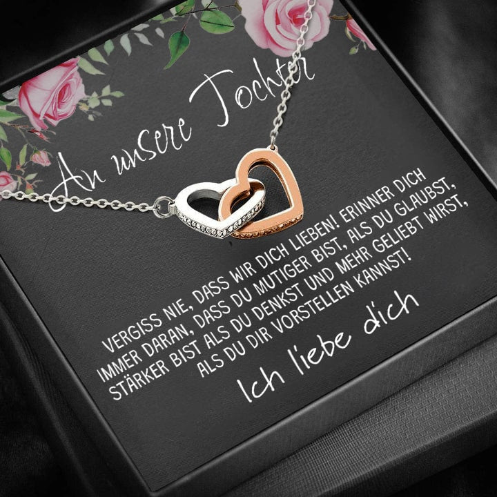 Doppel Herzkette - An unsere Tochter