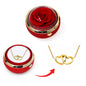 Ewige Rosenbox - Mit versteckter 14k Gold Doppelhalskette
