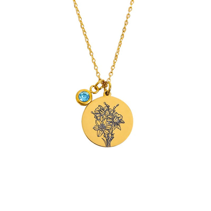 "Baue deinen Blumenstrauß" - Personalisierte Geburtsmonats-Blumen-Kette - Geschenk für Frauen, Mutter, Oma, Schwestern, Freund