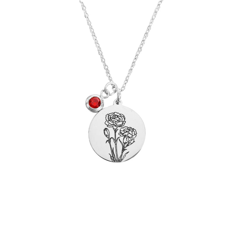 "Baue deinen Blumenstrauß" - Personalisierte Geburtsmonats-Blumen-Kette - Geschenk für Frauen, Mutter, Oma, Schwestern, Freund