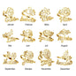 Personalisierter Geburtsblumen-Ring mit Name