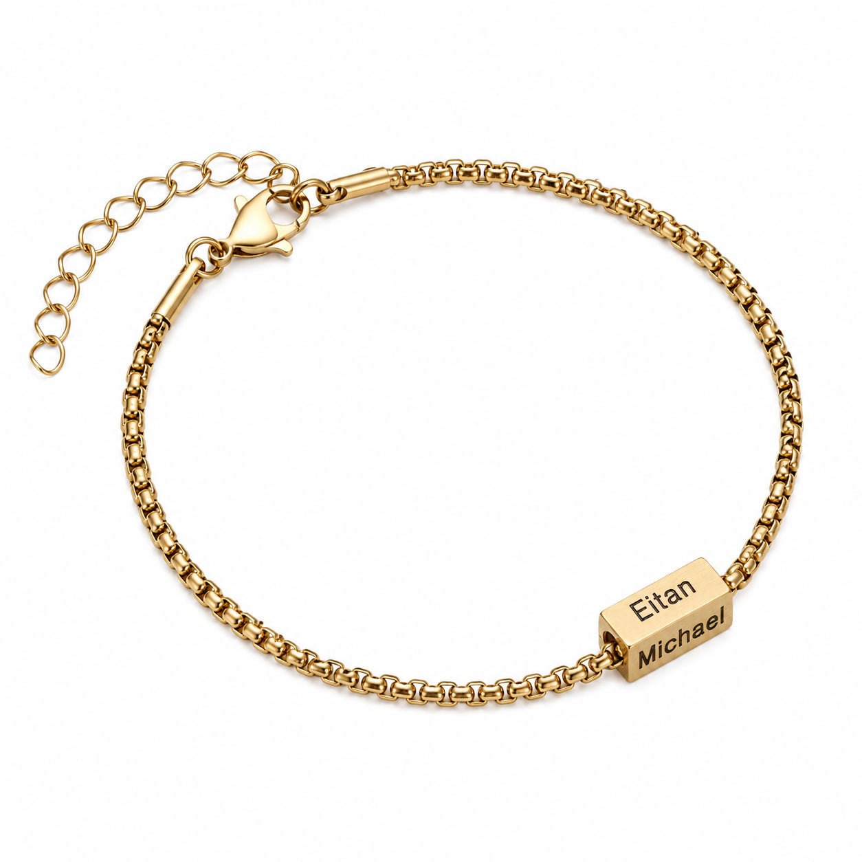 Personalisiertes Würfelarmband mit Namen