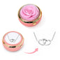 Ewige Rosenbox - Mit versteckter 14k Gold Doppelhalskette