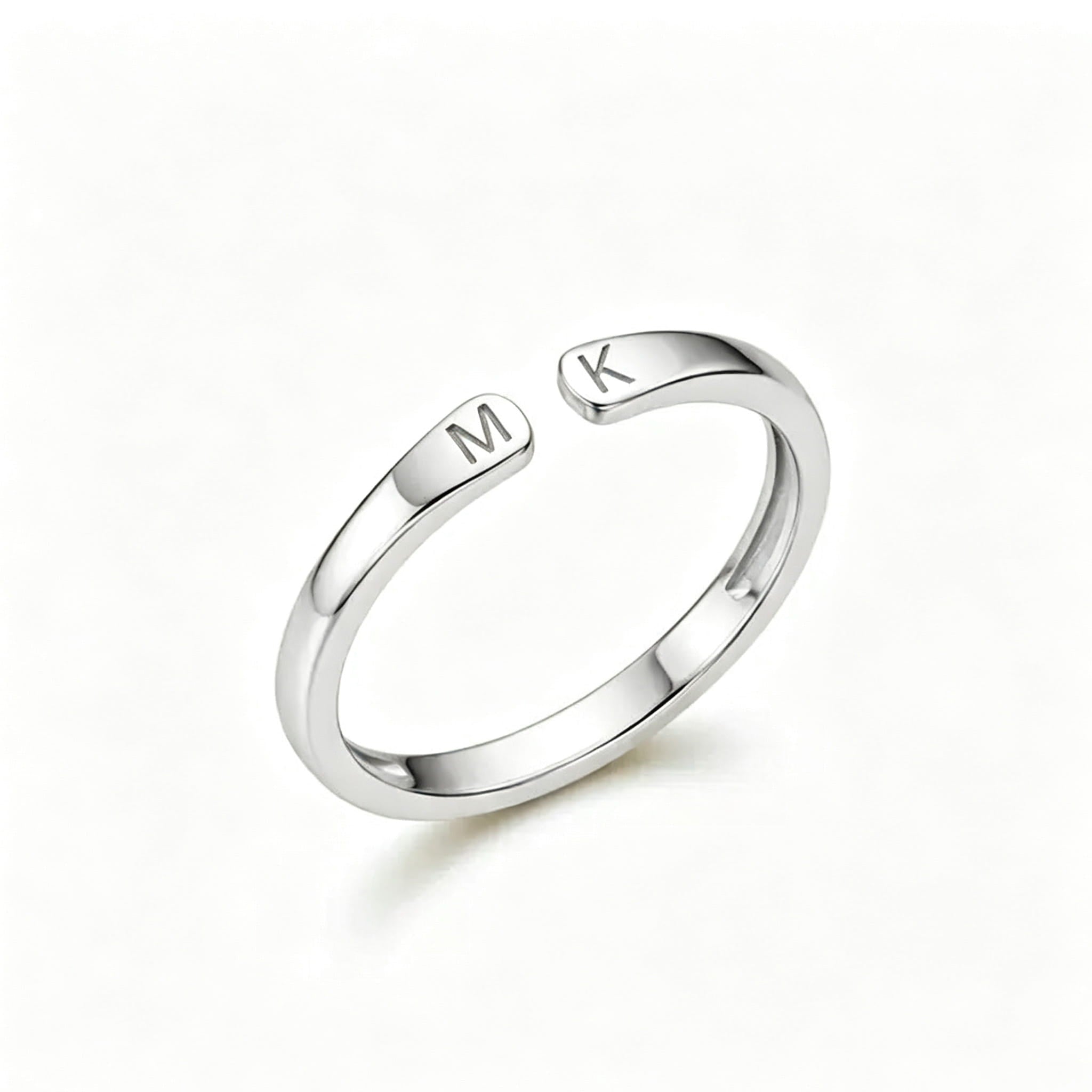 Verstellbarer Initialen Ring