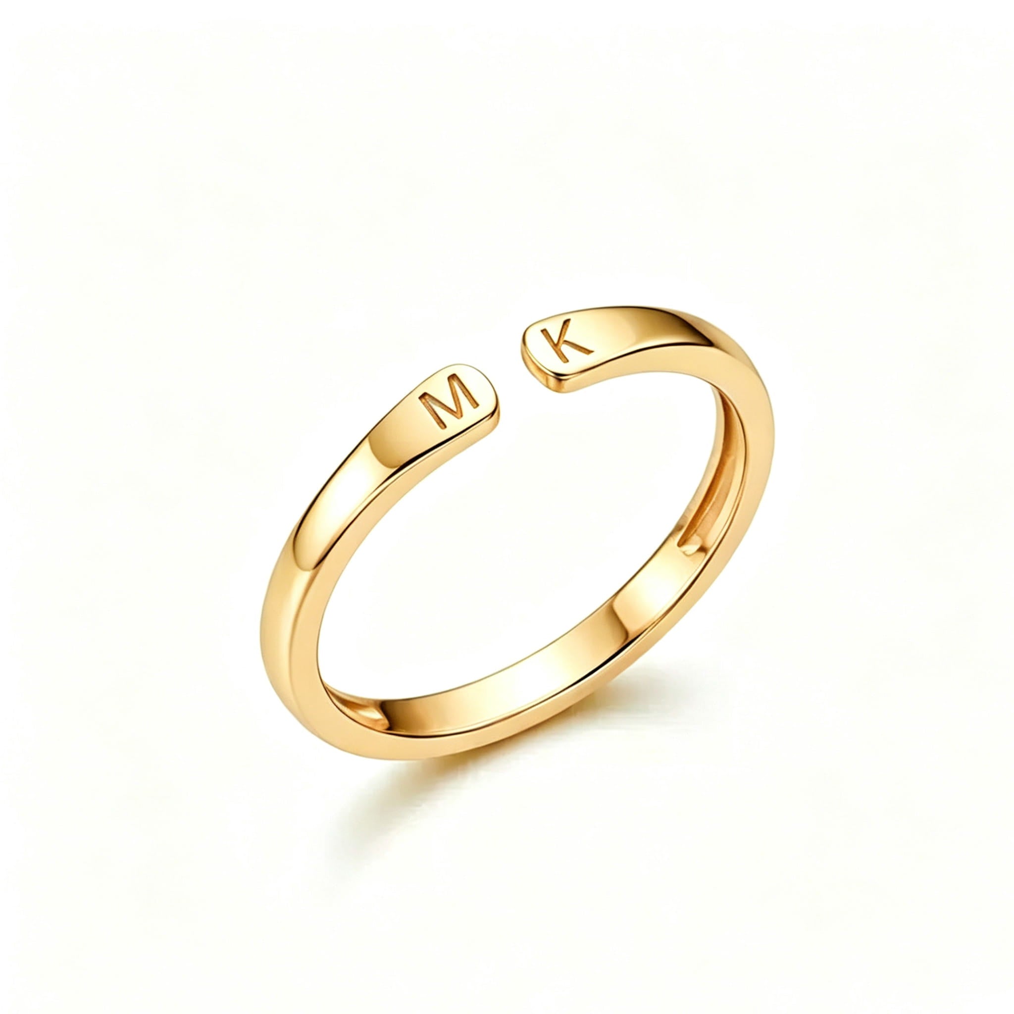 Verstellbarer Initialen Ring