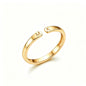 Verstellbarer Initialen Ring