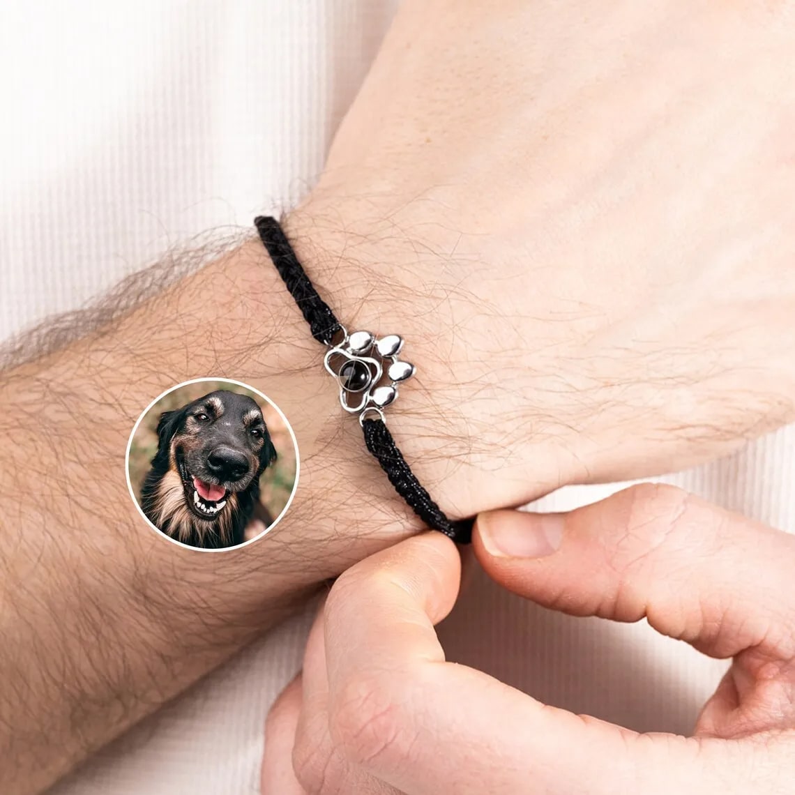 Personalisiertes Pfoten Armband mit Foto