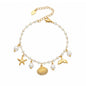 Strand Armband / Fußkette mit Charms