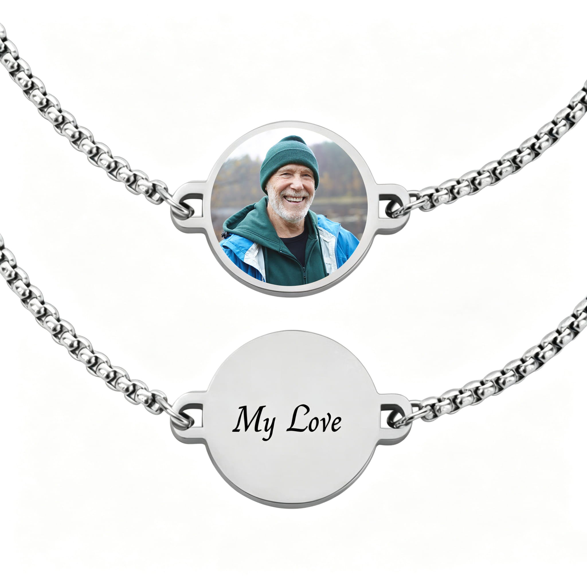 Wärmeaktiviertes Armband mit personalisiertem Foto