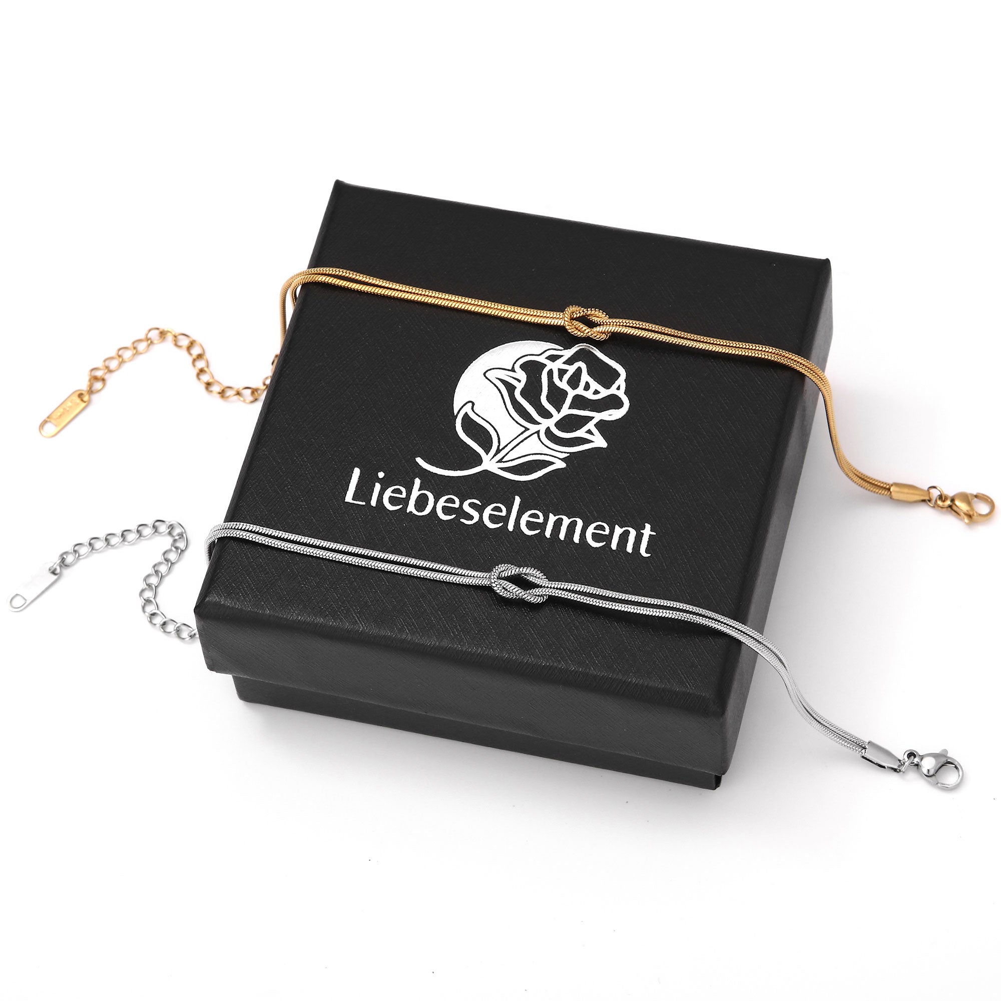 Ewigkeitsknoten Partnerarmbänder (2er Set)