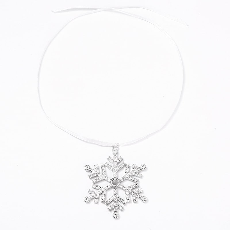 Personalisierte Schneeflocke Foto Ornament