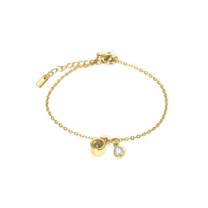 Personalisiertes Geburtsstein-Schiebe-Armband