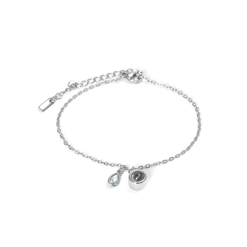 Personalisiertes Geburtsstein-Schiebe-Armband