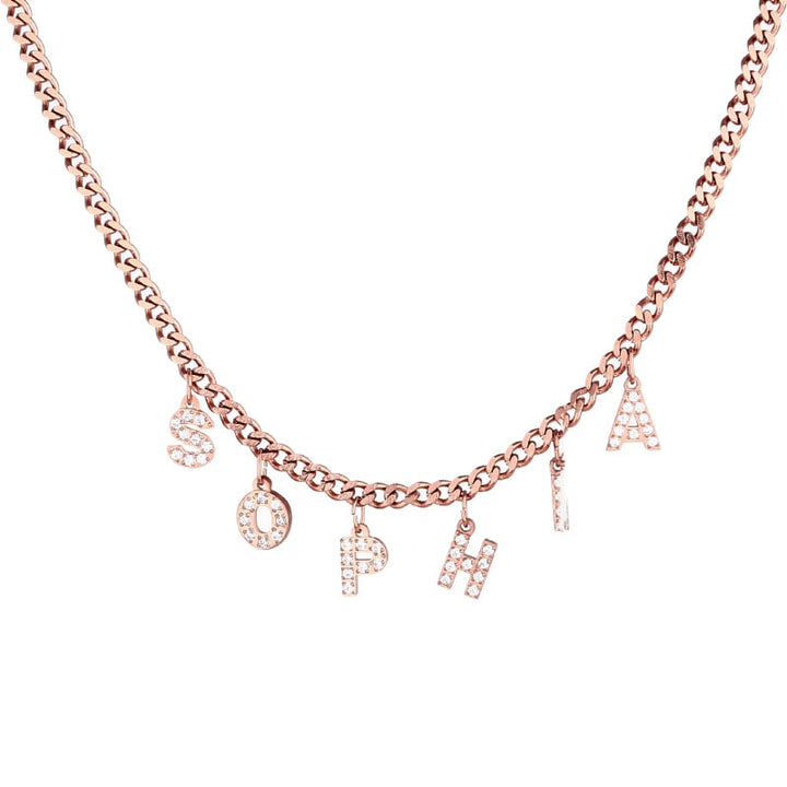 Buchstaben Choker mit Zirkonia