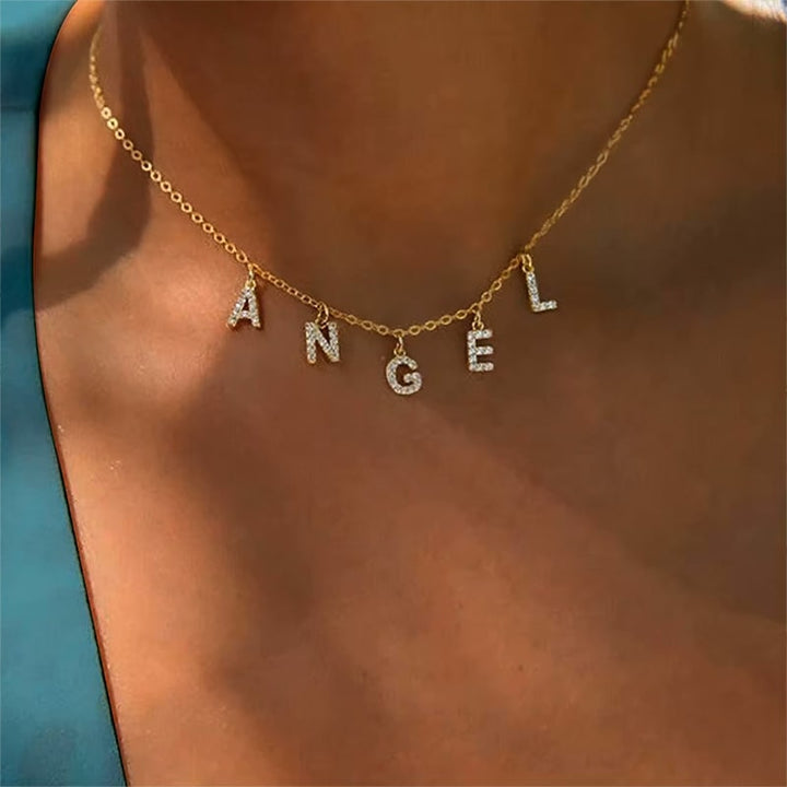 Buchstaben Choker mit Zirkonia