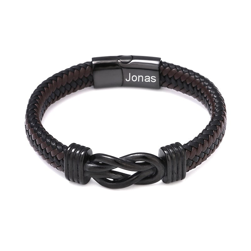 An meinen Sohn - Herren Unendlichkeit Lederarmband mit Geschenkbox