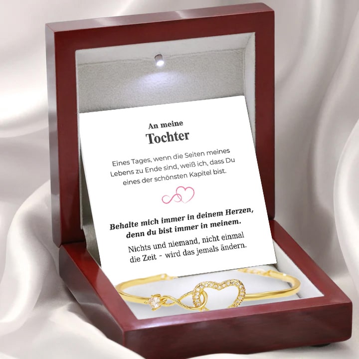 An meine Tochter - Unendlichkeit & Herz Armband