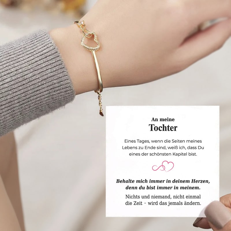 An meine Tochter - Unendlichkeit & Herz Armband