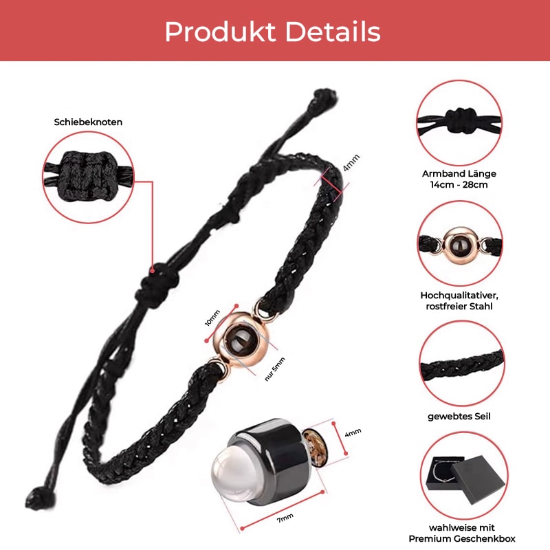 Personalisiertes Foto Armband mit eigenem Bild