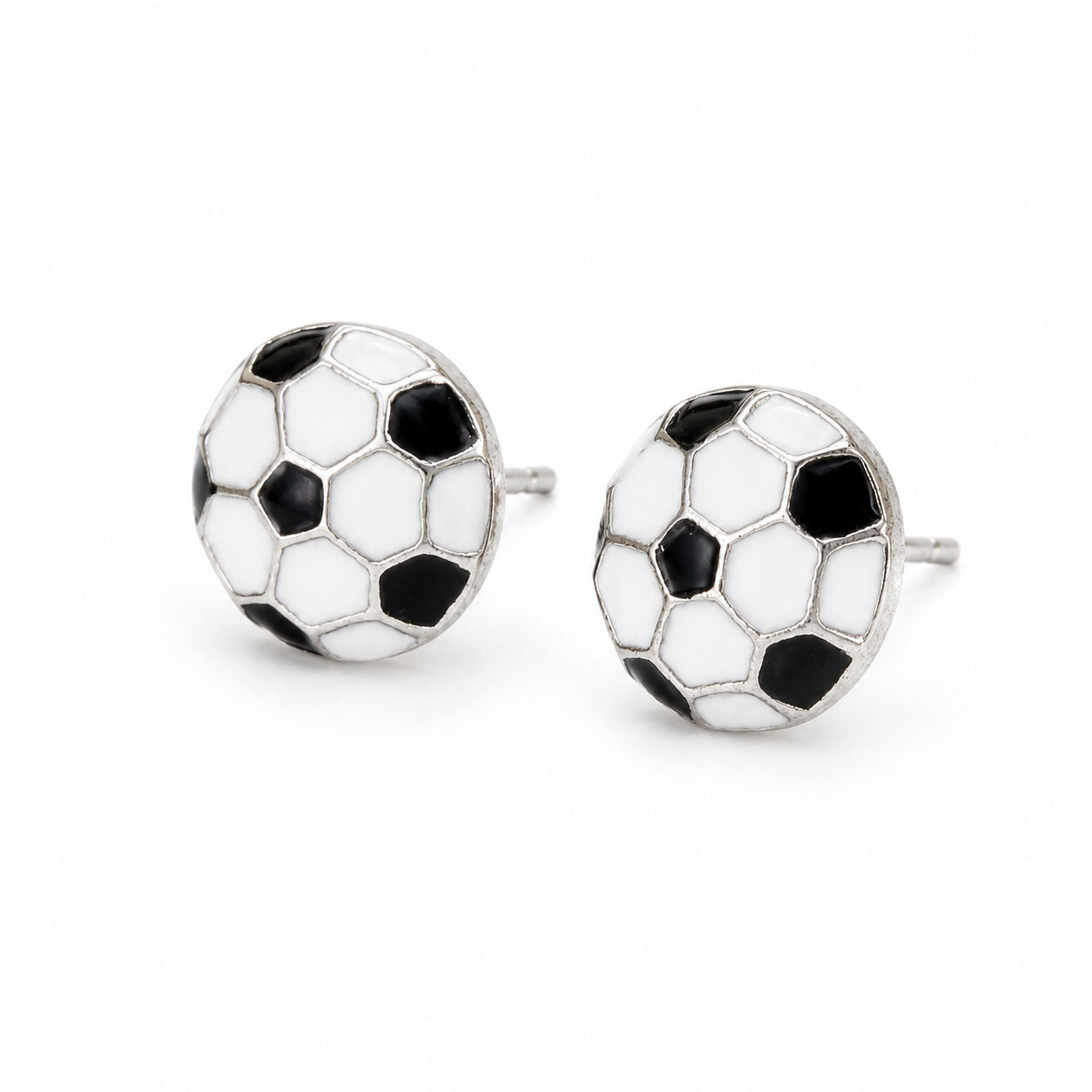 Fußball Ohrstecker 925 Sterling Silber – Kleine Fußball Ohrringe