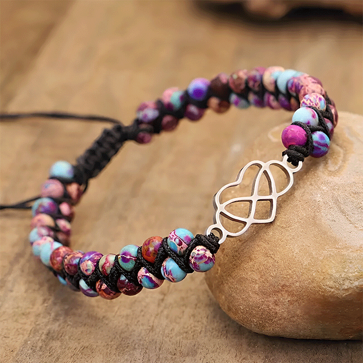 An meine wunderschöne Enkeltochter - Unendlichkeit & Herz Armband