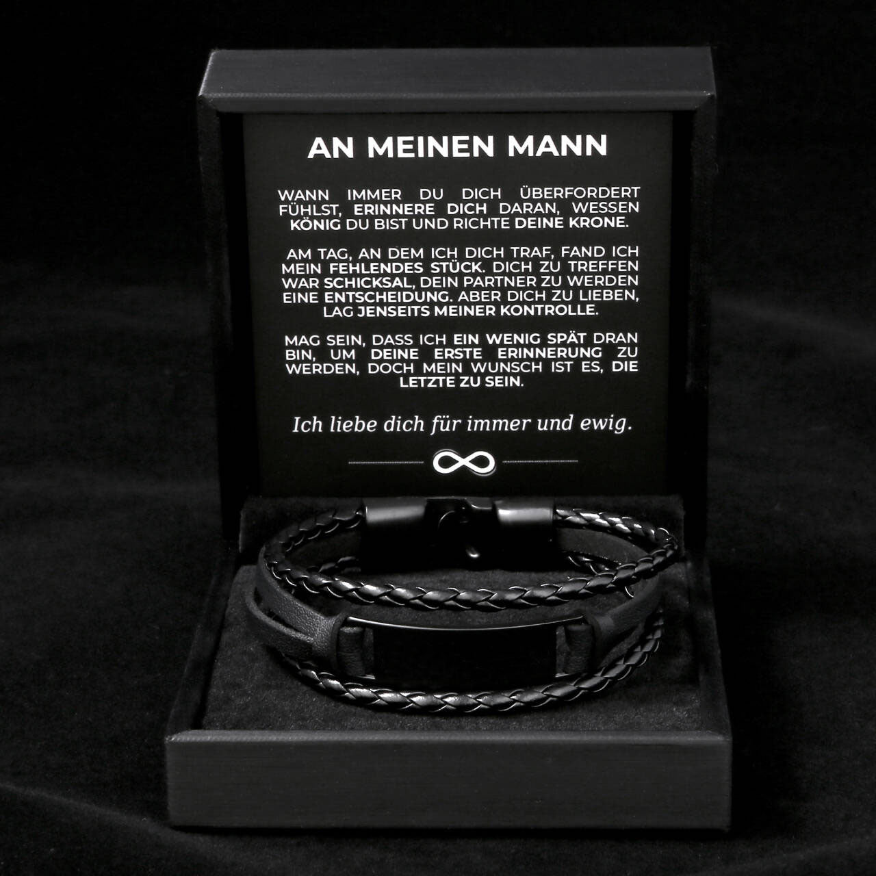 Personalisiertes Armband mit Ankerverschluss - An meinen Mann