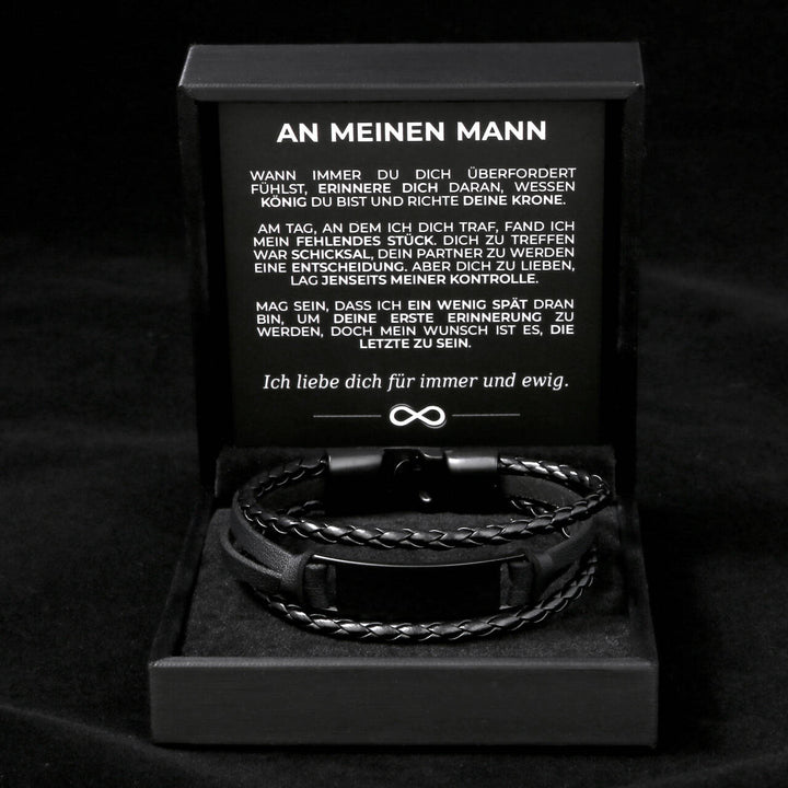 Personalisiertes Armband mit Ankerverschluss - An meinen Mann