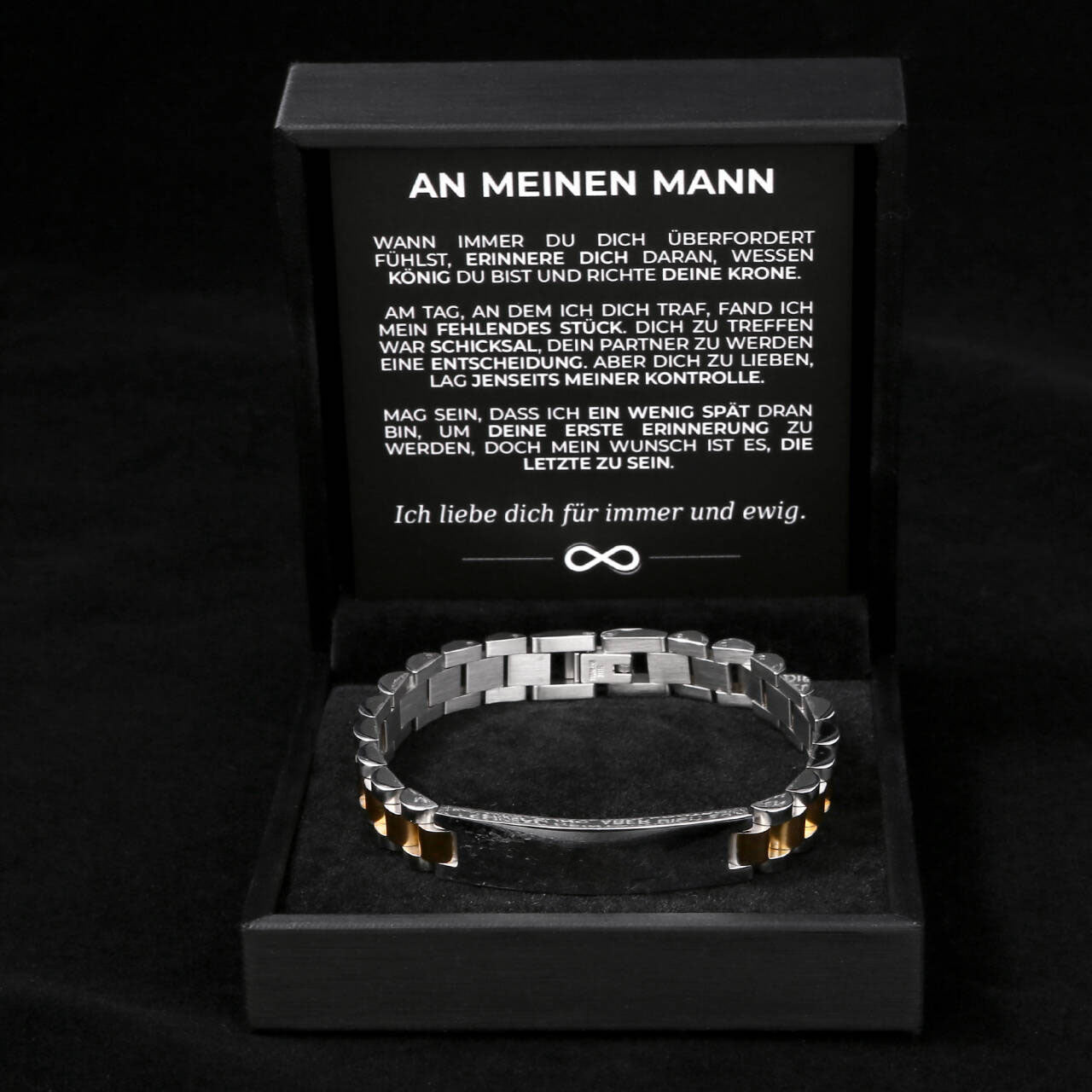 Personalisiertes Gliederarmband Armband - "An meinen Mann"
