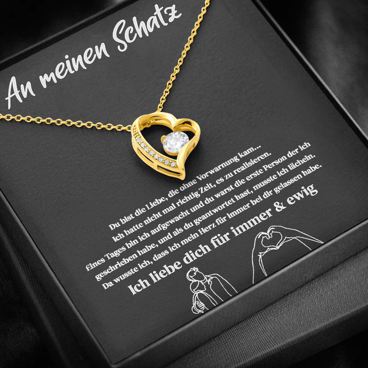 14k Weißgold Ausführung Halskette - An meinen Schatz