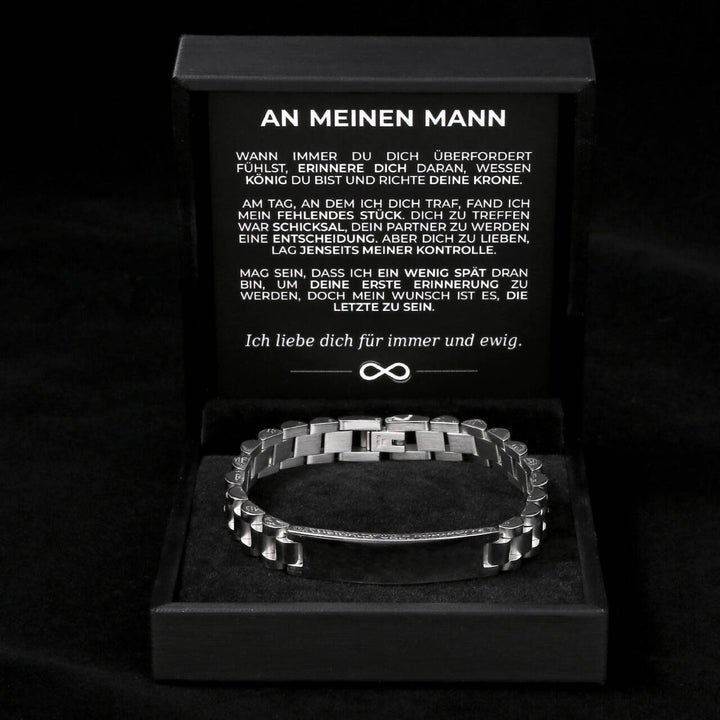 Personalisiertes Gliederarmband Armband - "An meinen Mann"