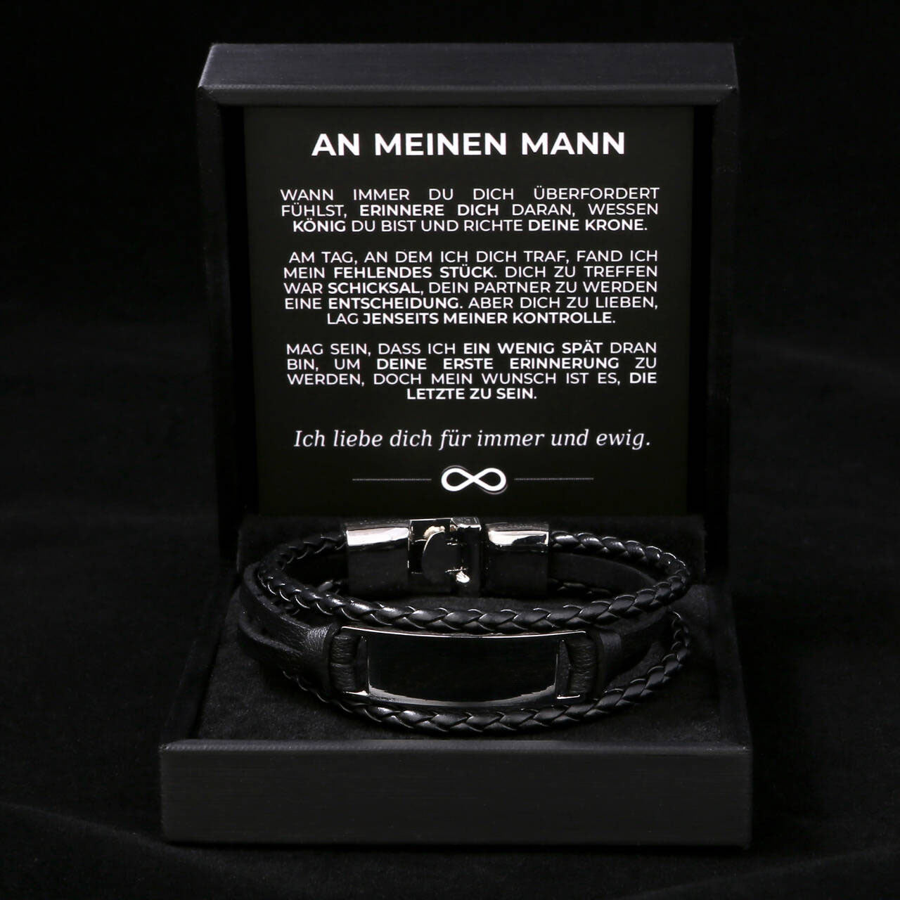 Personalisiertes Armband mit Ankerverschluss - An meinen Mann