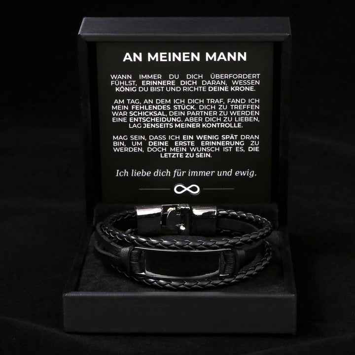 Personalisiertes Armband mit Ankerverschluss - An meinen Mann