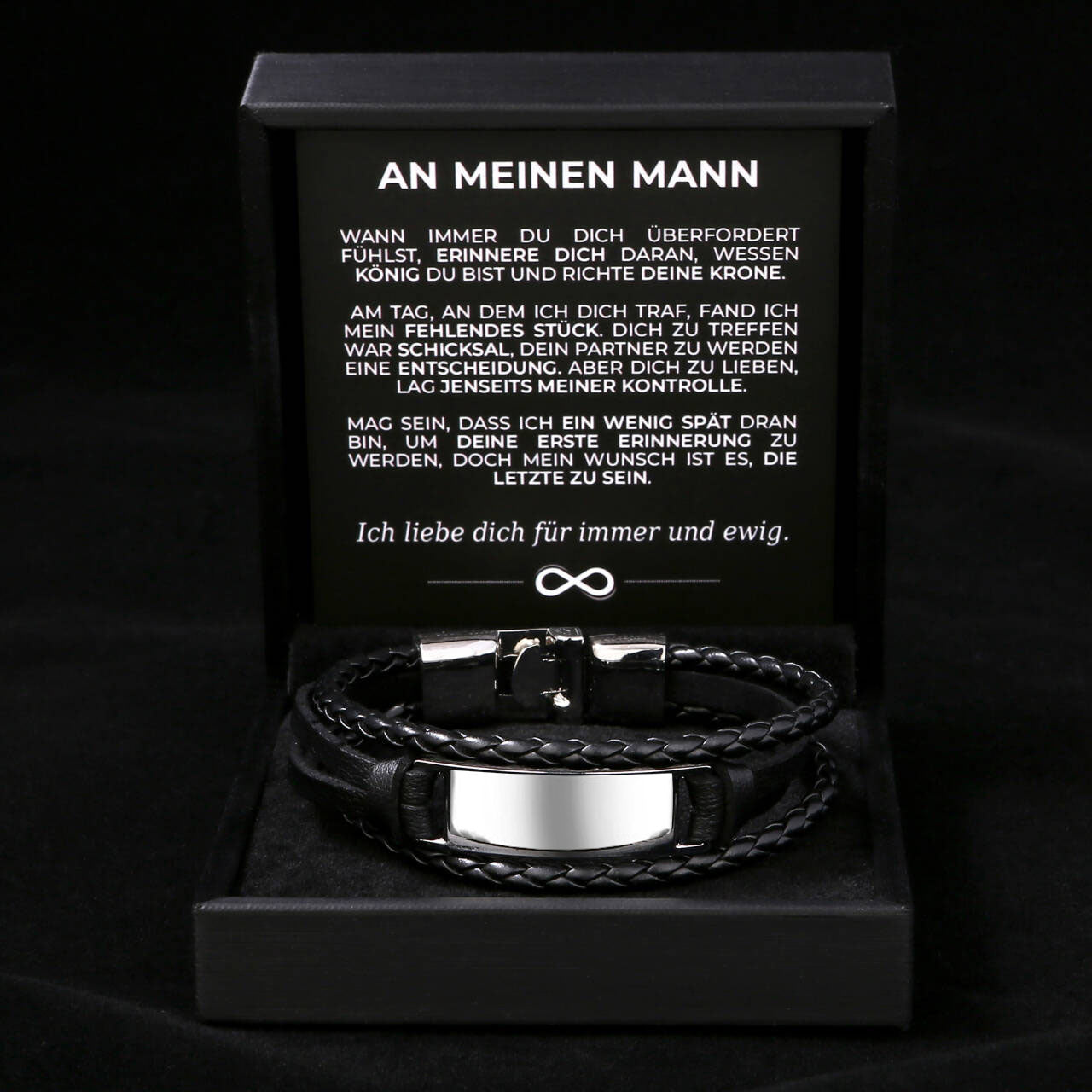 Personalisiertes Armband mit Ankerverschluss - An meinen Mann