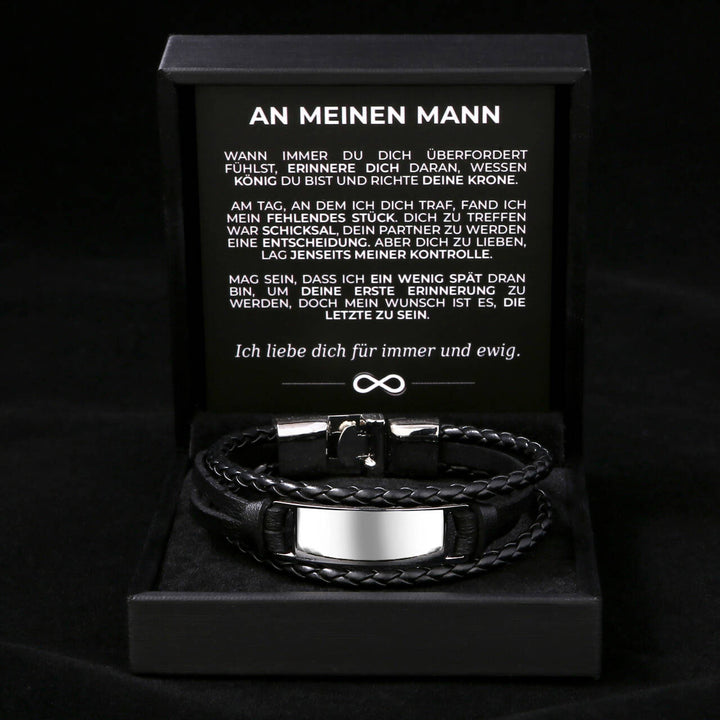 Personalisiertes Armband mit Ankerverschluss - An meinen Mann
