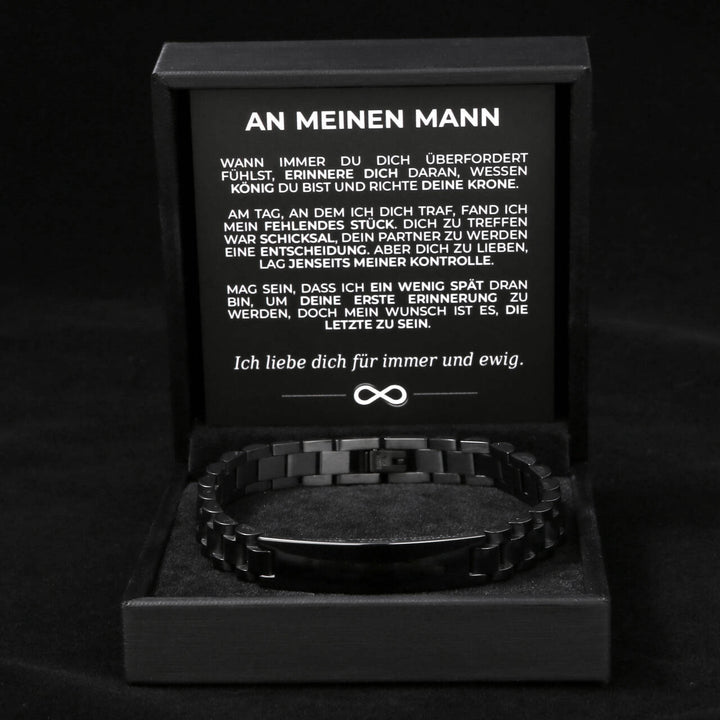 Personalisiertes Gliederarmband Armband - "An meinen Mann"