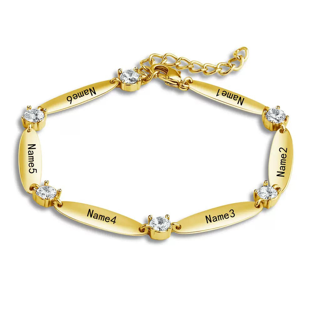Personalisiertes Namen Armband mit Gravur