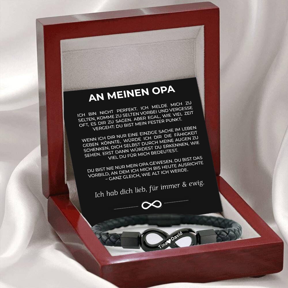 An meinen Opa - Personalisiertes Unendlichkeits-Armband