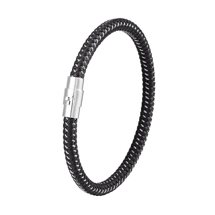 Geflochtenes Edelstahl-Armband - "An meinen Mann"