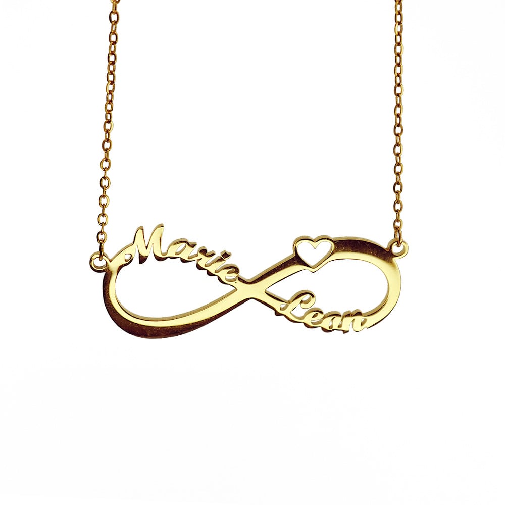 Ewige Rosenbox mit personalisierter Unendlichkeits-Halskette