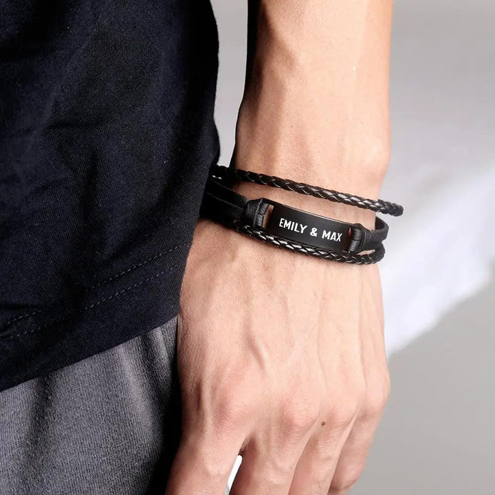 Personalisiertes Armband mit Ankerverschluss - An meinen Mann