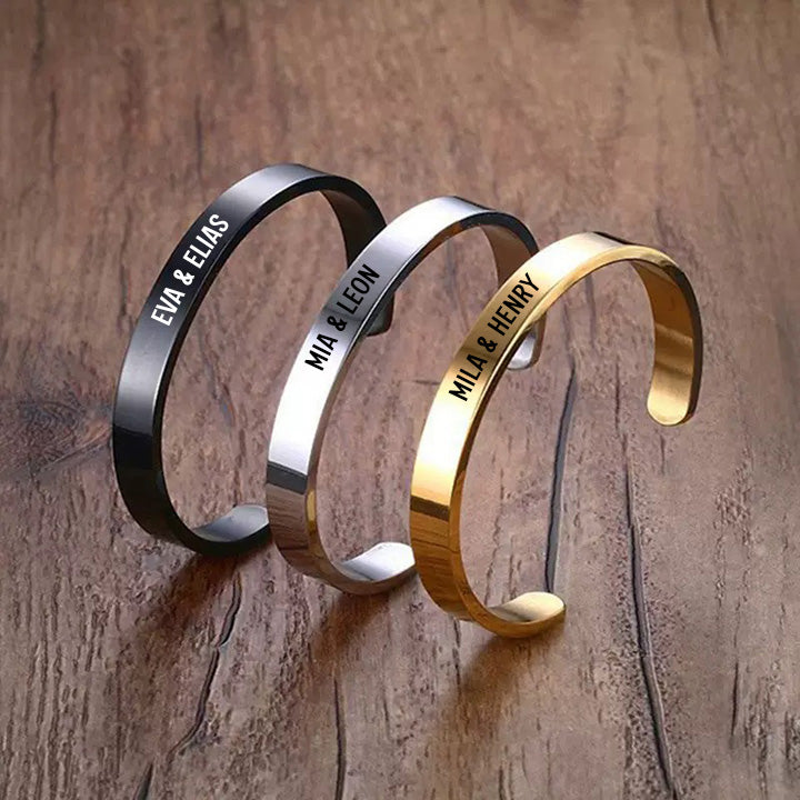 Personalisiertes Männer Armreif - "An meinen Mann"