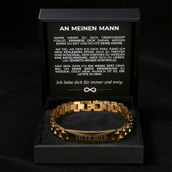 Personalisiertes Gliederarmband Armband - "An meinen Mann"